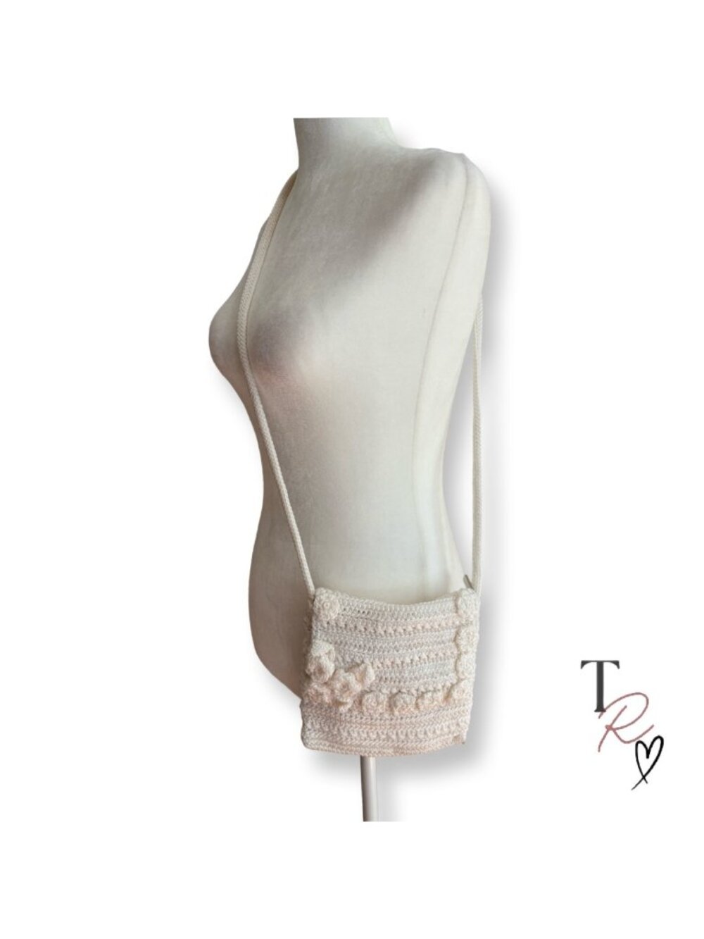 The Sak Crochet Boho Floral Crossbody Bag Ivory Summer Cottagecore Purse